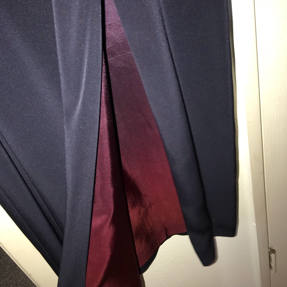 Jones New York Evening Dress Red Slit & Scarf